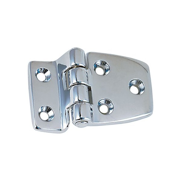 Perko 1214DP1CHR Chrome-Plated Offset Shortside Hinge w Fixed Pin-2-1/2" Open x 3/4" Shortside, Pair